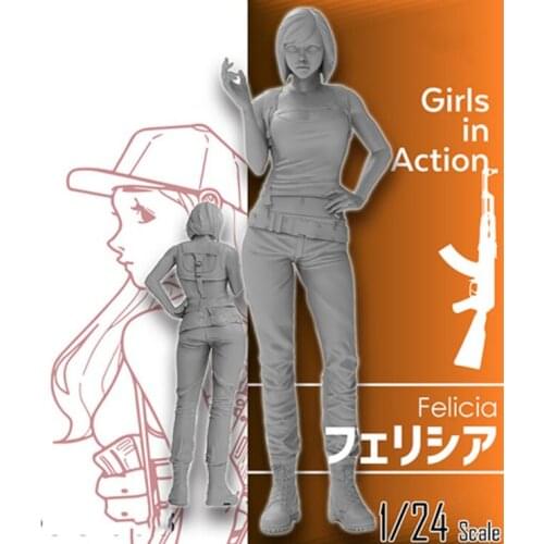 1/24 Assembly Resin Figure Kit Hot Girl