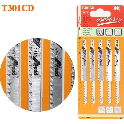 5Pcs/set HCS Jig Saw Blades Set For Wood Woodworking Cuttting Tools Cheap Price