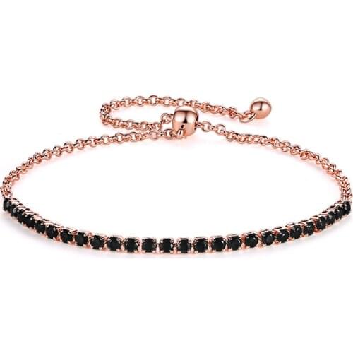 New Fashion Adjustable Tennis Bracelets Shiny Crystal exquisite round pull artistic Zirconia bracelet for women fashion jewelry