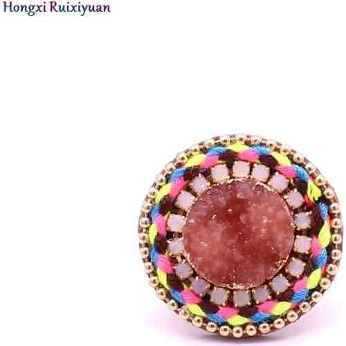 New crystal ring fashion hand adjustable rings for women charm national style fashion ring finger jewelry wholesale