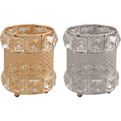 Storage Holder Transparent Large Capacity Metal Makeup Brush Tube Organizer Home Makeup Tool Storage