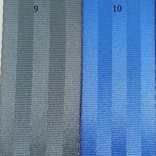 Car seatbelt webbing 47mm white/grey/coffee/purple color in stock hot sale high quality polyester webbing strap for seat belt