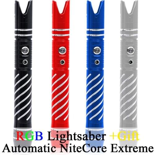 RGB Lightsaber Automatic 11Color Changing NiteCore Extreme Laser Sword Original Movie 7 Sets Soundfonts Light Saber Kids Toy