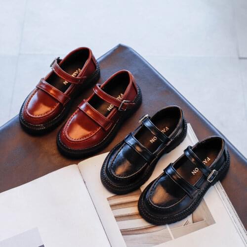 Luxury Childrens Shoes 2020 Girls Autumn New Princess shoes British style Leather Shoes Kids Soft Sole Princess Single Shoes