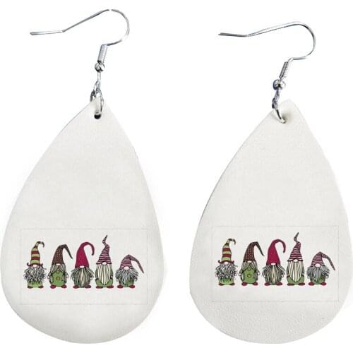 Faux Leather Earrings For Saint Patricks Day Triplett Christmas Gnomes Pistachio