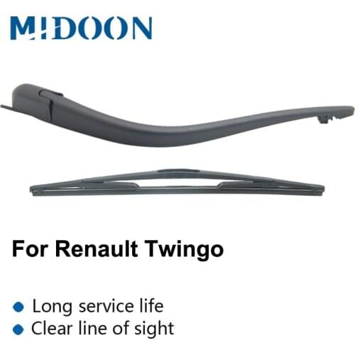 MIDOON Wiper 12" Rear Wiper Blade & Arm Set Kit For Renault Twingo MK1 1993-2007 Windshield Windscreen Rear Window