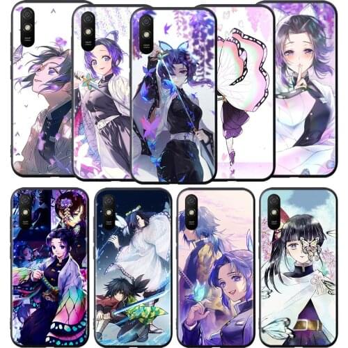 Shinobu Kimetsu No Yaiba Silicone Cover For Xiaomi Redmi 9 9T 9C 8 7 6 Pro 9AT 9A 8A 7A 6A S2 5 5A 4X Plus Phone Case
