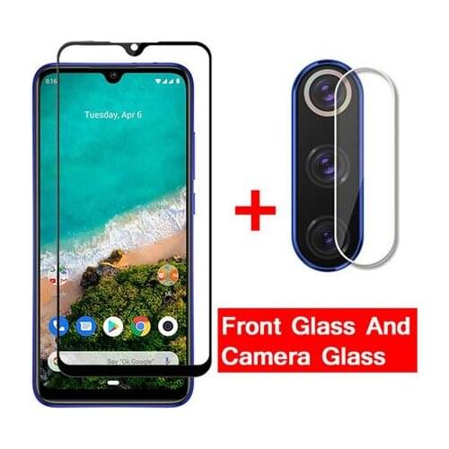 2-in-1 Camera Glass + Screen Tempered Glass For Xiaomi Mi 9 Lite Screen Protector Lens Glass For Mi 9 Lite protective Glass