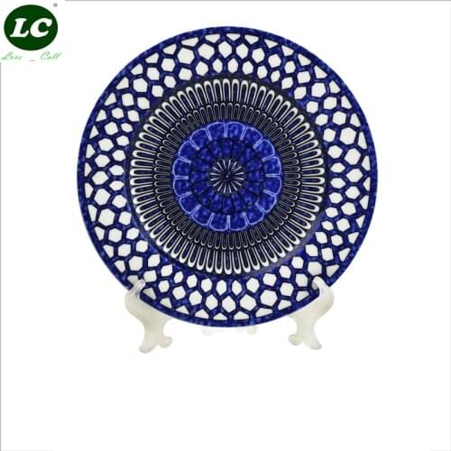 Dinner Plates Flatware Dinnerware Plates High-end Plates Set Blue Nice Ceramic Dishes Christmas Gift