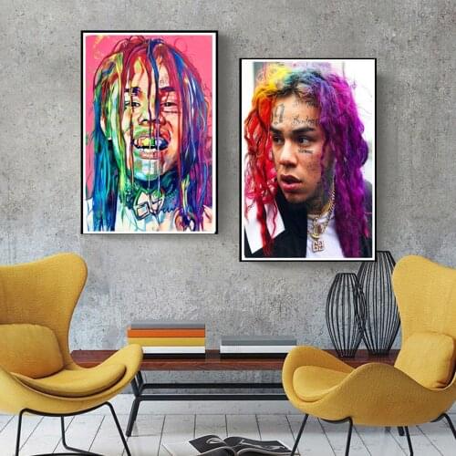 Tekashi69 Rapper Hip Hop Music Star Poster Prints Wall Art Picture Living Room Home Decor