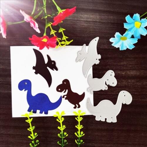 Three types of Dinosaurs Metal Cutting Dies for DIY Scrapbooking Album Paper Cards Decorative Crafts Embossing Die Cuts
