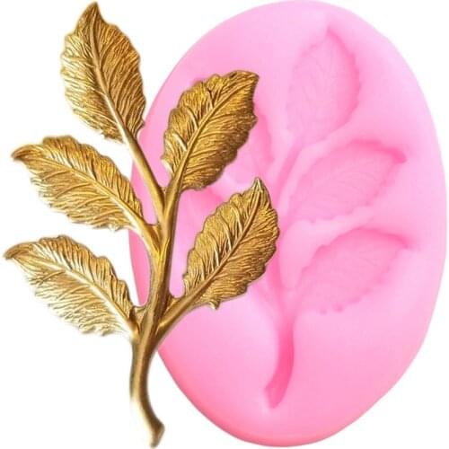Twig Scroll Leaves Silicone Mold Cupcake Topper Fondant Cake Decorating Tools Jewelry Resin Clay Candy Chocolate Gumpaste Moulds