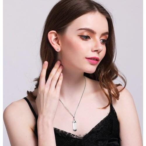 Urn Necklace for Ashes Hourglass Glass Cremation Jewelry, Works Perfectly for Filling it with All Kinds of Thi-ngs