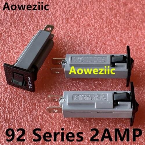 2Pcs 92 Series 2A Circuit Breaker Overload Switch Over Current Protector KUOYUH 125/250VAC 32VDC Short Circuit Leakage Switch