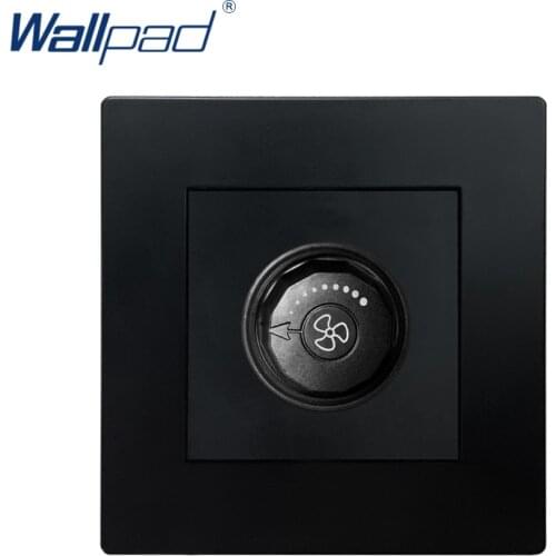 Fan Switch Wallpad Luxury Wall Light Switch Knob Switch Black PC Panel