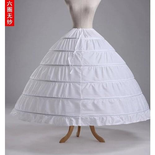Women Ball Gown Petticoats With Slips 6 Hoop For Quinceanera Dresses White Black Full length 1950s Crinoline Underskirt
