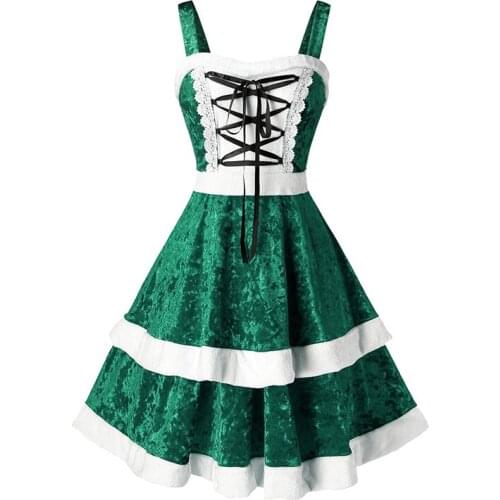 European and American Womens Tube Top Strap Lace Contrast Color Ruffled Diamond Velvet Mini Dress