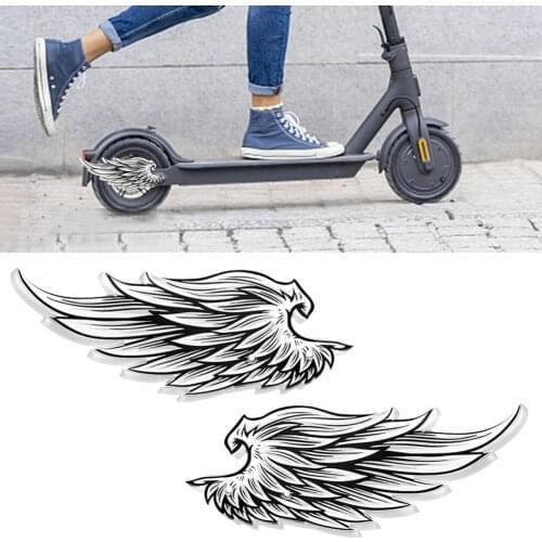 1 Pair Scooter Rear Wing Rear Tail White Flying Wings Brake Fender Red Decor for Scooter Eye-catching Parts Accessories