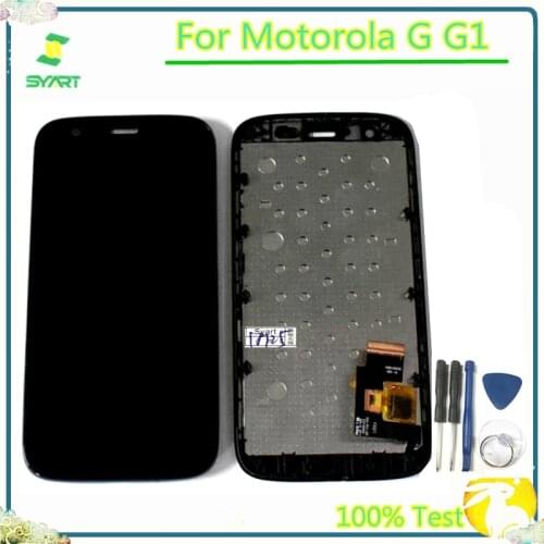 100% Tested For Moto G G1 LCD Display With Touch Screen Digitizer Assembly With Frame For Motorola Moto G G1 XT1032 XT1033