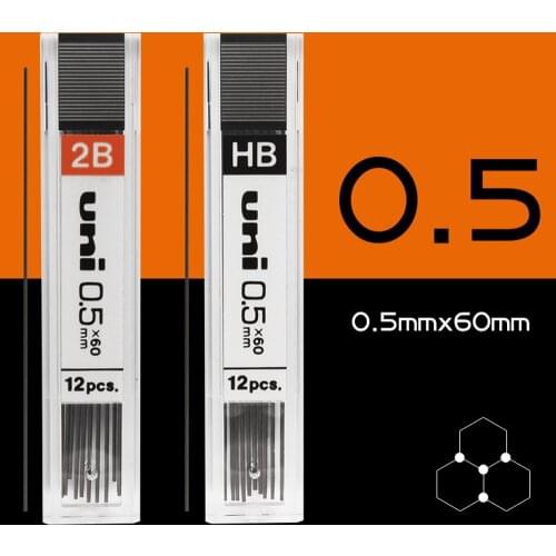 12pcs UNI UL-1405 Lead Core 0.3/0.5/0.7mm HB/2B/2H Movable Lead Core Is Not Easy To Break for Students' Drawing