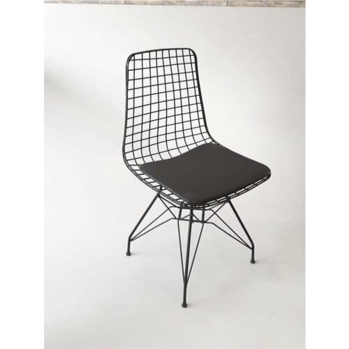 2 pcs Wire Chair Black Cafe chair/restaruant/kitchen chair