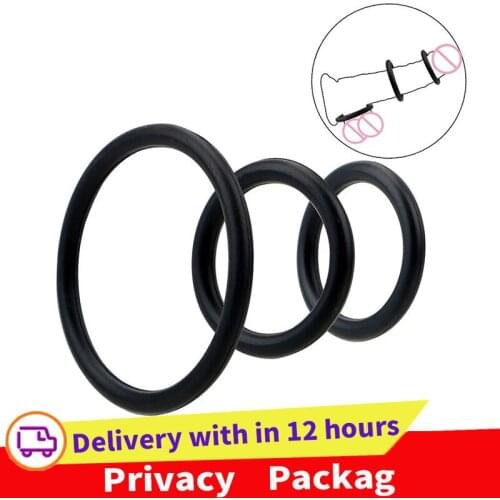 3PCS Silicone Male Foreskin Corrector Resistance Ring Delay Ejaculation Penis Rings Sex Toys for Men Daily/Night Cock Ring