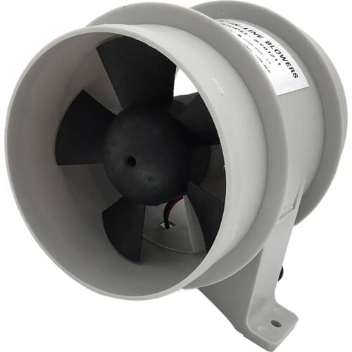 4 Inch Diameter Marine 12V Quiet Blower Water Resistant High-volume Air Flow Corrosion resistant nickel-plated motor housing