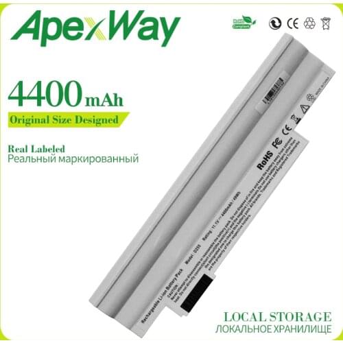 Apexway White Laptop Battery For Acer Aspire one D255 D257 D260 D270 522 722 AL10A31 AL10B31 AO522 AOD255 AOD257 AOD260 AC700