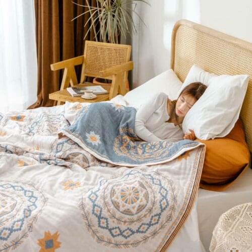 Alherff Cotton Throws On The Sofa