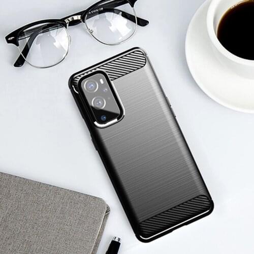 Fiber Carbon Case For OnePlus 9 Pro Shockproof Soft Silicone Cover for Oneplus 9 9 Pro Oneplus 8 8 Pro Case for Oneplus Nord