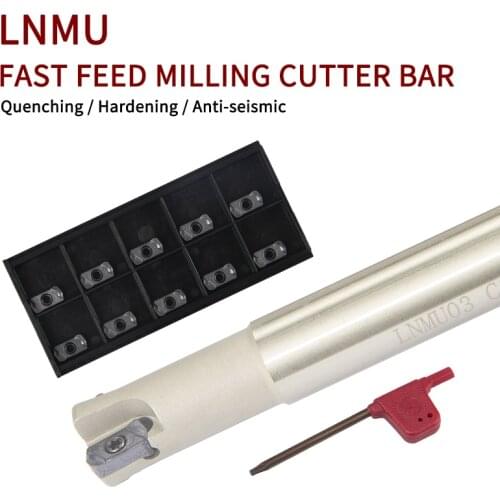 LNMU03 holder CNC lathe turning tool indexable milling cutter Fast feed milling cutter bar for LNMU0303ZER milling insert