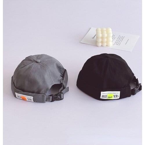 Children Melon Hats Fashion Boys and Girls Solid Color Baby Catwalk Infants Cloth Label Hip Hop Hat Toddler Cotton Landlord Hat