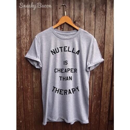Nutella tshirt - funny t-shirts, funny nutella shirts, tumblr tshirts, cute white top womens, text tshirt, slogan tee shirt-C570