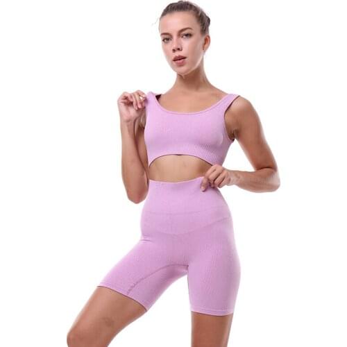Yoga Sets Women Gym Sports Set Elastic Sports Hight Waist Leggings Sportswear Workout Sets Women Yoga Sets Women Gym Sports Set