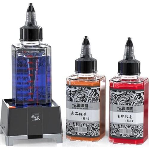 Mini Magnetic Turbine Type Paint Shaker DIY Model Paint Electric Shaking Machine Paint Dilution Mixer With 3Pcs 100ML Bottle