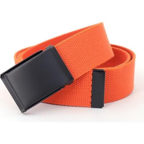 Unisex Metel Buckle Fashion Breathable Canvas Belts Younger Outdoor Leisure Women Sport Men Summer Jeans Accessories Colorful