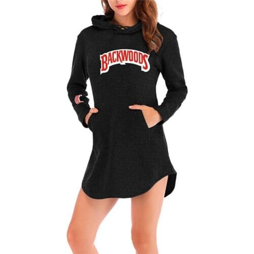 New Backwoods Cigar Cool Fashion Flow 2D Printing Casual Hooded Womens Dress High Quality Clothes