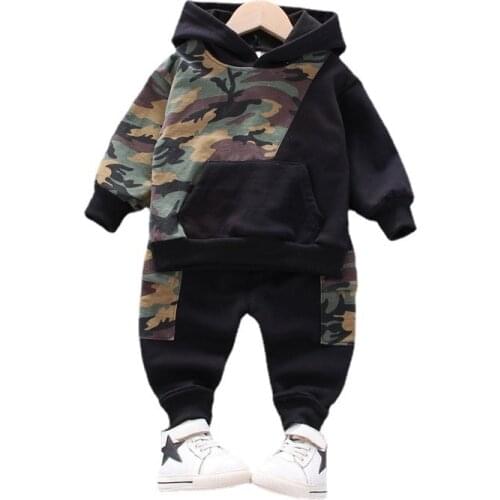 Children Fashion Clothing Autumn Baby Girl Clothes Boys Cotton Hooded T-Shirt Pants 2 Piece Set Toddler Costume Kids Tracksuits