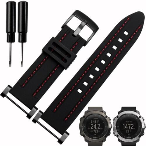 New 24mm high quality silicone watchband rubber strap applicable SUUNTO CORE Bracelet