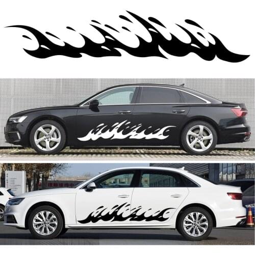 New fire element totem modified car door trim stick side skirt interesting stripe vinyl waterproof prevent bask in auto parts