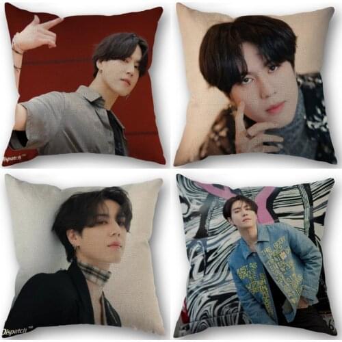 Custom GOT7 YuGyeom KPOP Star Pillowcase Home Textile Cotton Pillow Covers Wedding Decorative Pillow Cover Square 45x45CM 0519