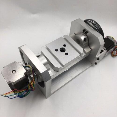 CNC Dividing Head 5th A Axis Nema23 Stepper Motor Ratio 6:1 8:1 Rotary Rotational Axis for CNC Router