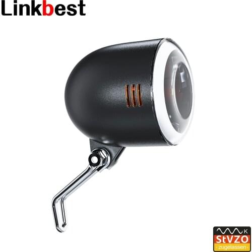 Linkbest Headlight LED Bicycle light StVZO Approved , Cree Led 80 Lux, Near Range Beam, 12V-48V for ebike