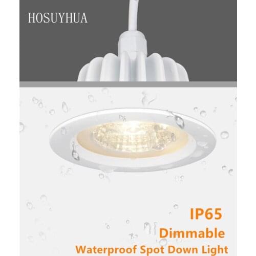 Spot led IP65 Waterproof Dimmable COB Down light Lamp 15W 12W 10W 7W Led Ceiling lighting for sauna steam bath kitchen bathroom