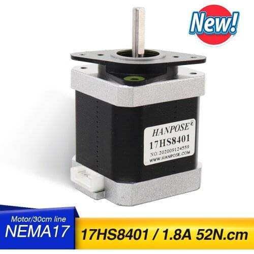 Brake brake Stepper Motor Nema17 4-lead 48mm 52N.cm 1.8A 42 motor 17HS8401 with Shock absorber for 3D printer accessories