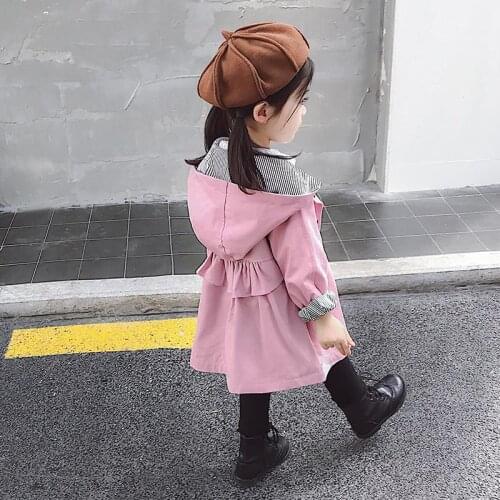 Spring Autumn Korean Fashion Children Windbreaker Jacket Kids Girls Boys Trench Coat Outerwear Coats Princess Jackets For Girls