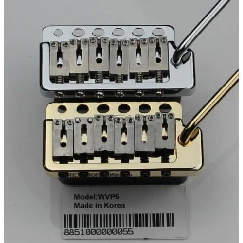 Wilkinson WVP6 Chrome silver/Gold ST Electric Guitar Tremolo System Bridge + Stainless Steel Saddles Made in Korea