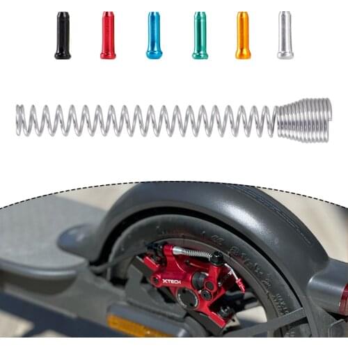 New For M365 Scooter Brake Stainless Steel Retractable Brake Springs Shift Brake Line Tail Caps Colorful Xtech Brake Accessory