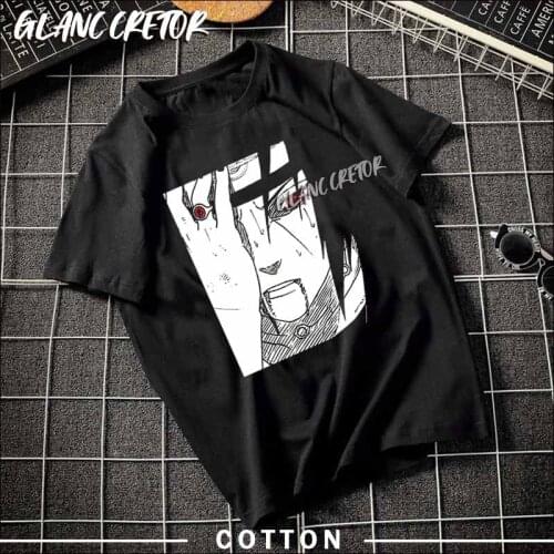 Funny Cartoon T Shirt Men Akatsuki Sharingan Graphic Summer Tshirt Men manga Graphic Tees Funny Cartoon Tshirt Male