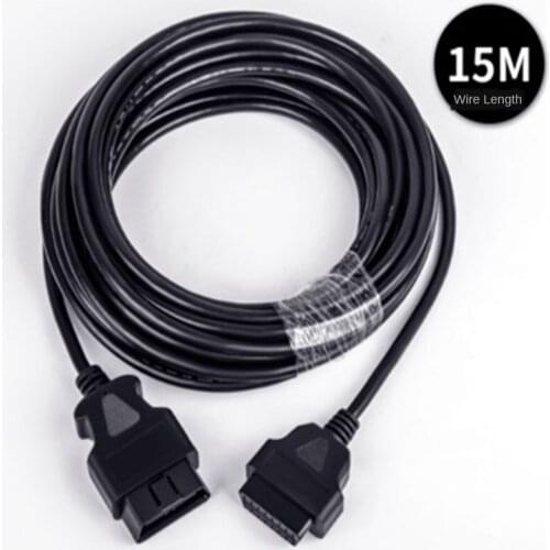 16Pin Male To Female OBD2 Extension Cable OBDII Connector Interface for Automobile Diagnostic Tool 0.3M/1.5M/3.5M/5M/10M